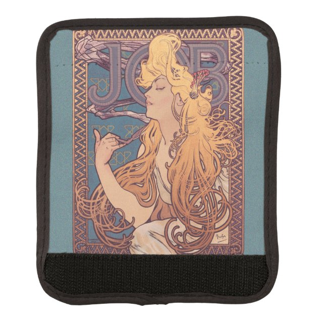 Alfonse Mucha Job Art Nouveau woman Luggage Handle Wrap (Front)