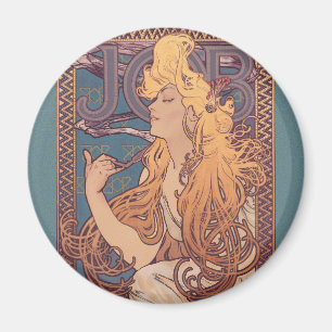 Alfonse Mucha Job Art Nouveau woman Magnet