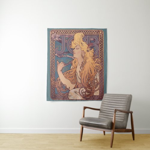 Alfonse Mucha Job Art Nouveau woman Tapestry