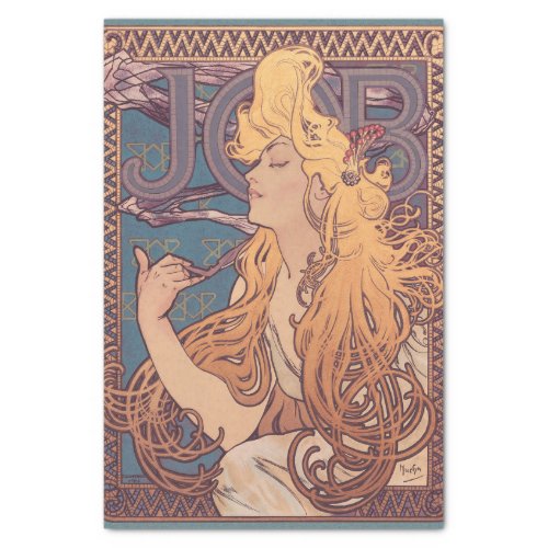 Alfonse Mucha Job Art Nouveau woman Tissue Paper