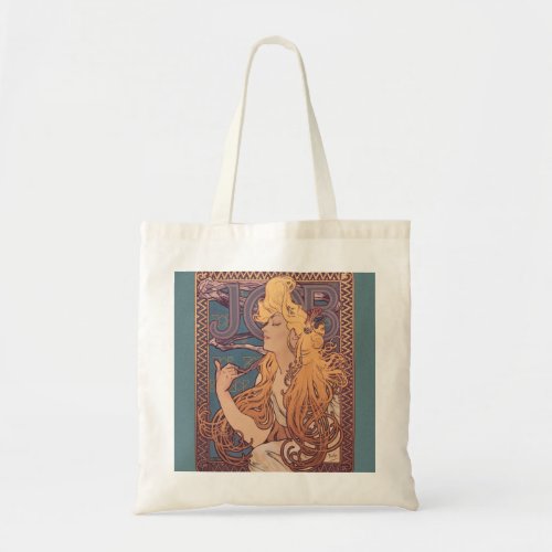 Alfonse Mucha Job Art Nouveau woman Tote Bag