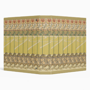 Alfonse Mucha Poppies Art Nouveau Floral Wallpaper 3 Ring Binder