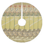 Alfonse Mucha Poppies Art Nouveau Floral Wallpaper Brushed Polyester Tree Skirt