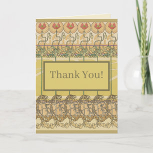 Alfonse Mucha Poppies Art Nouveau Floral Wallpaper Card