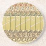 Alfonse Mucha Poppies Art Nouveau Floral Wallpaper Coaster