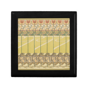 Alfonse Mucha Poppies Art Nouveau Floral Wallpaper Gift Box