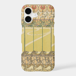 Alfonse Mucha Poppies Art Nouveau Floral Wallpaper iPhone 17 Case