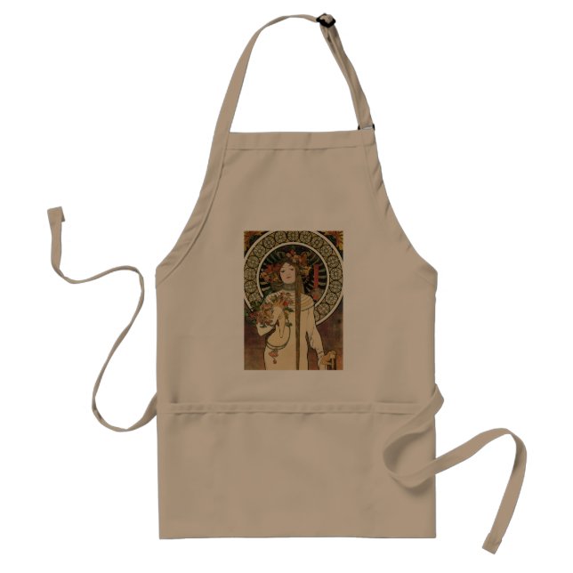 Alfonse Mucha Trappistine Nouveau Adult Apron (Front)