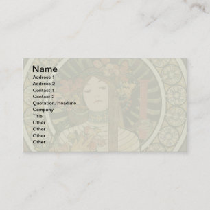 Alfonse Mucha Trappistine Nouveau Business Card