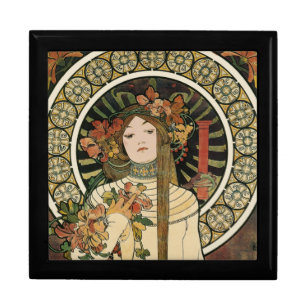 Alfonse Mucha Trappistine Nouveau Jewelry Box