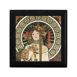 Alfonse Mucha Trappistine Nouveau Keepsake Box
