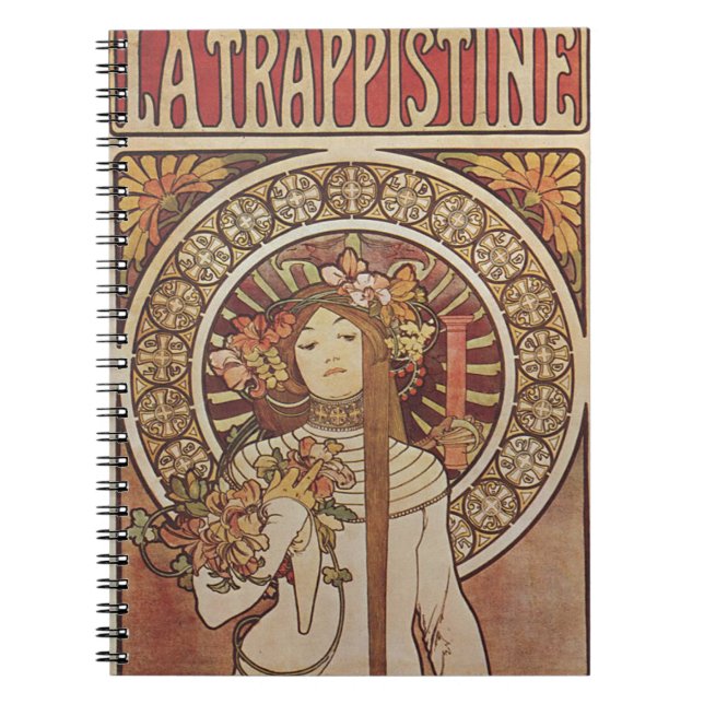 Alfonse Mucha Trappistine Nouveau Notebook (Front)