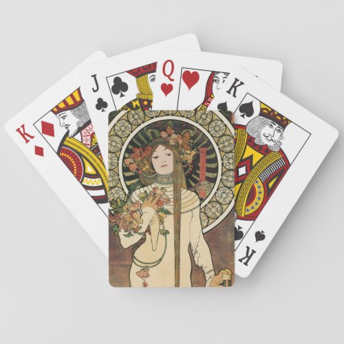 Alfonse Mucha Trappistine Nouveau Poker Cards