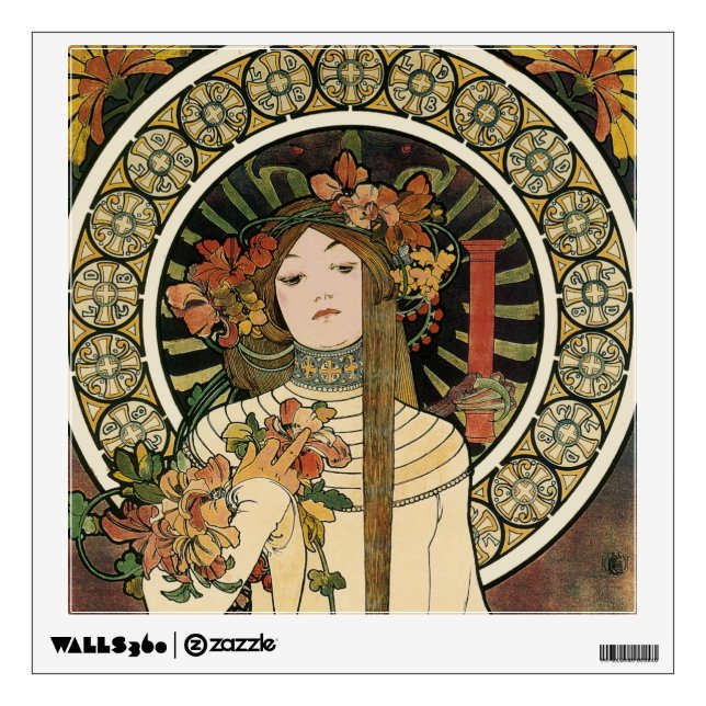 Alfonse Mucha Trappistine Nouveau Wall Decal (Front)