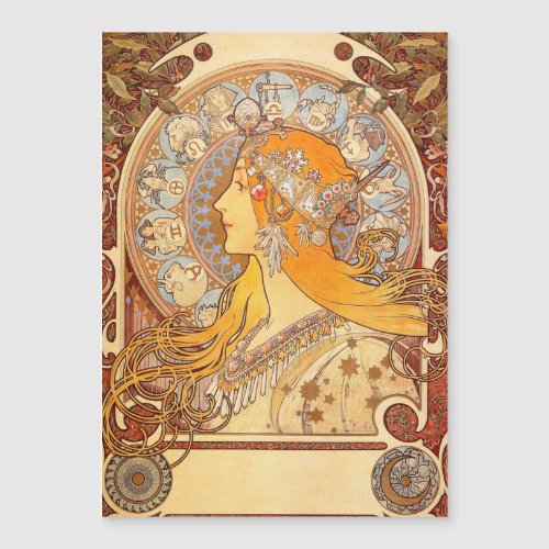 Alfonse Mucha Zodiac Art Nouveau Woman