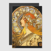 Alfonse Mucha Zodiac Art Nouveau Woman (Front/Back)