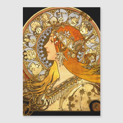 Alfonse Mucha Zodiac Art Nouveau Woman