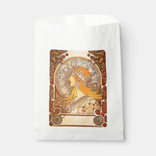 Alfonse Mucha Zodiac Art Nouveau Woman Favor Bag