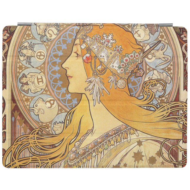 Alfonse Mucha Zodiac Art Nouveau Woman iPad Smart Cover (Horizontal)