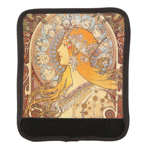 Alfonse Mucha Zodiac Art Nouveau Woman Luggage Handle Wrap