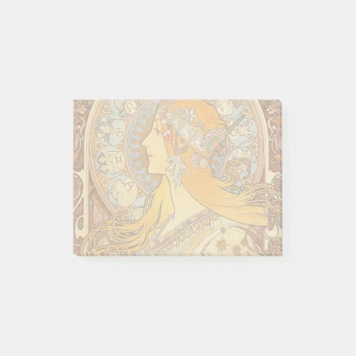 Alfonse Mucha Zodiac Art Nouveau Woman Post_it Notes