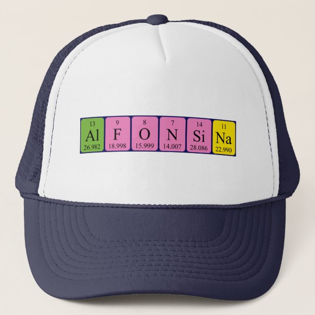 Alfonsina periodic table name hat (Front)