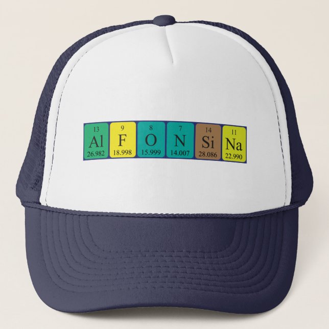 Alfonsina periodic table name hat (Front)