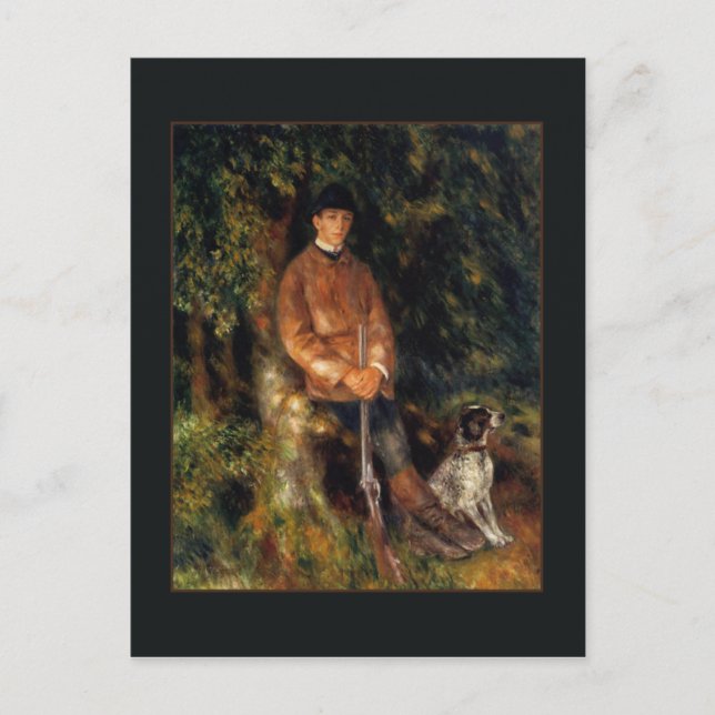 Alfred Berard and his Dog by Renoir Postcard (Front)