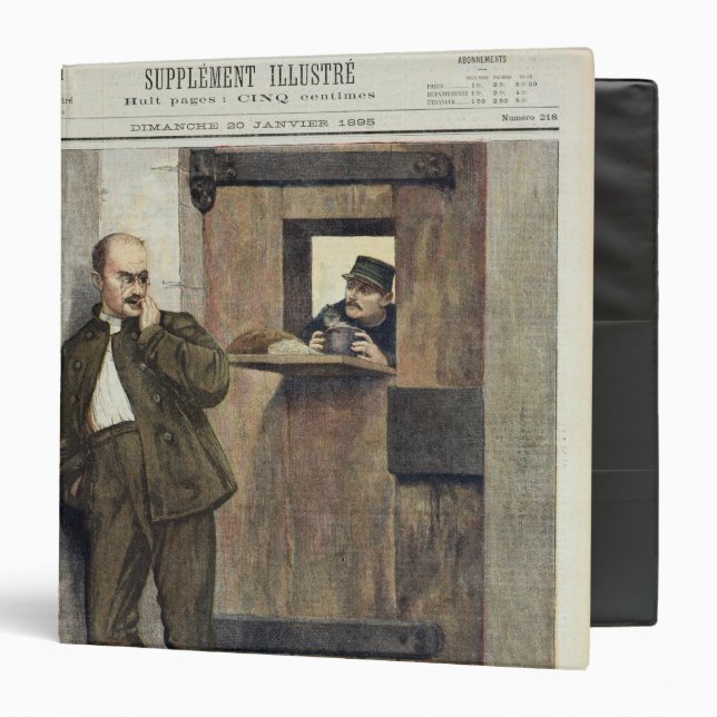 Alfred Dreyfus  in Prison Binder (Front/Inside)