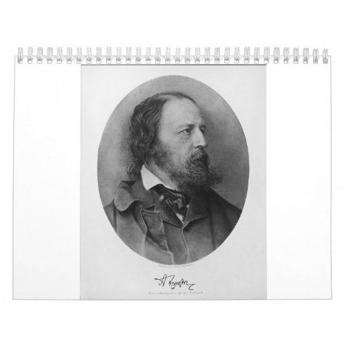 Alfred Lord Tennyson Portrait 1905 Calendar