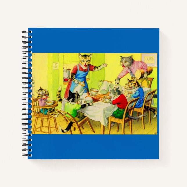 Alfred Mainzer cats Dinner Disaster Notebook (Front)