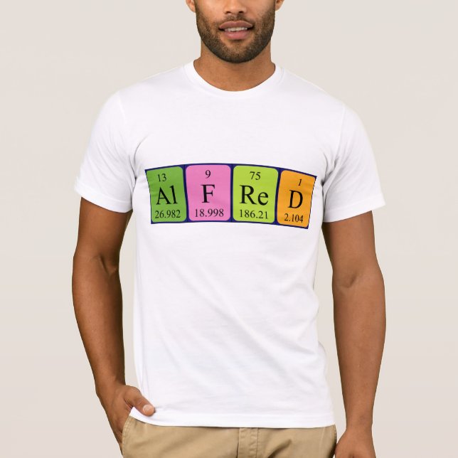 Alfred periodic table name shirt (Front)