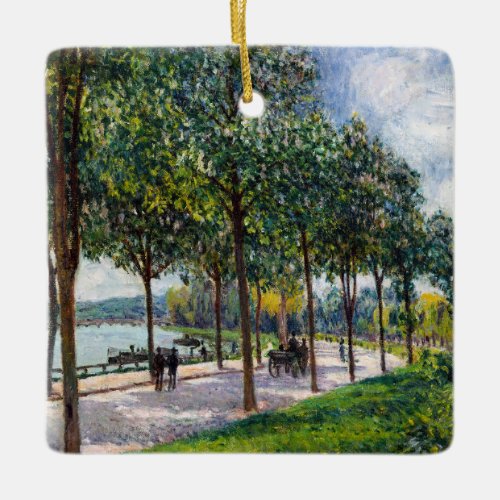Alfred Sisley _ Allee of Chestnut Trees Ceramic Ornament