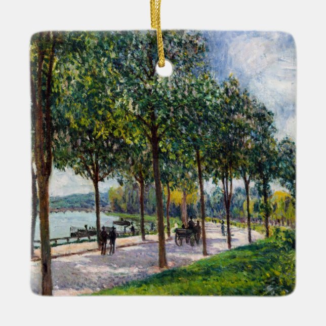 Alfred Sisley - Allee of Chestnut Trees Ceramic Ornament (Front)