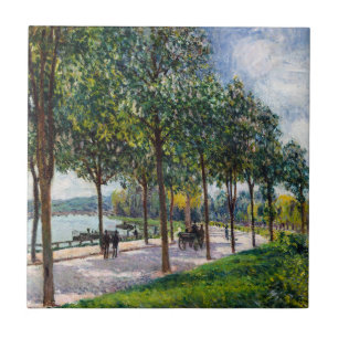 Alfred Sisley - Allee of Chestnut Trees Ceramic Tile