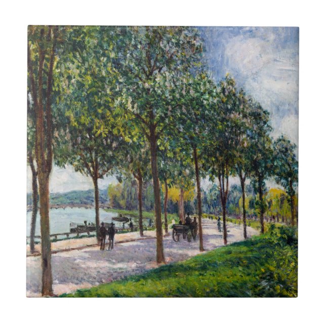 Alfred Sisley - Allee of Chestnut Trees Ceramic Tile (Front)