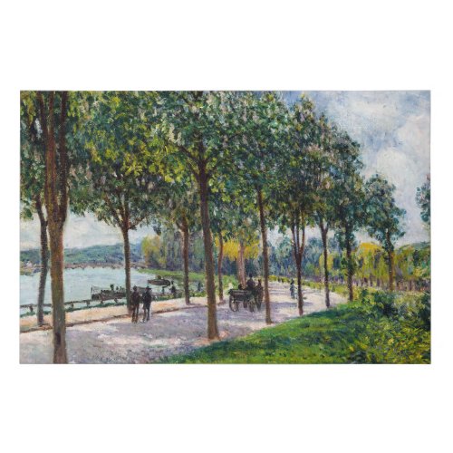 Alfred Sisley _ Allee of Chestnut Trees Faux Canvas Print