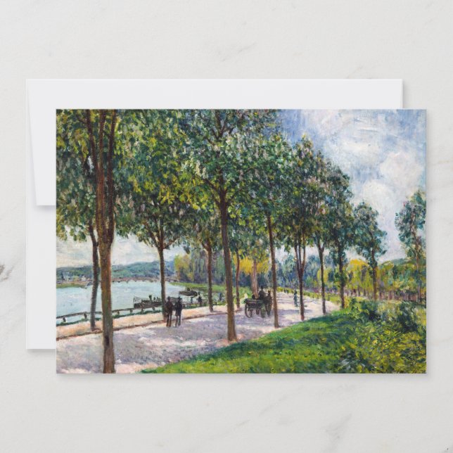 Alfred Sisley - Allee of Chestnut Trees Invitation (Front)