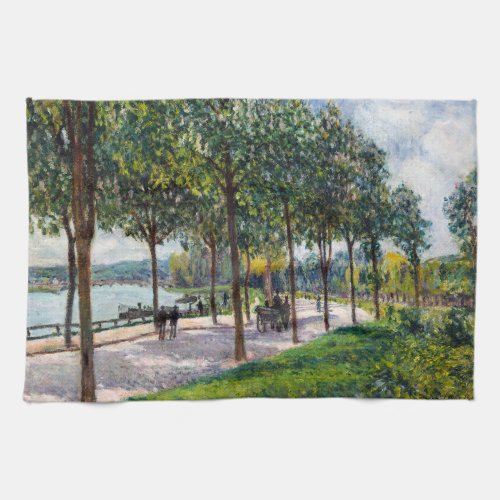 Alfred Sisley _ Allee of Chestnut Trees Kitchen Towel