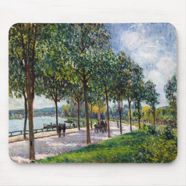 Alfred Sisley - Allee of Chestnut Trees Mouse Pad (Front)