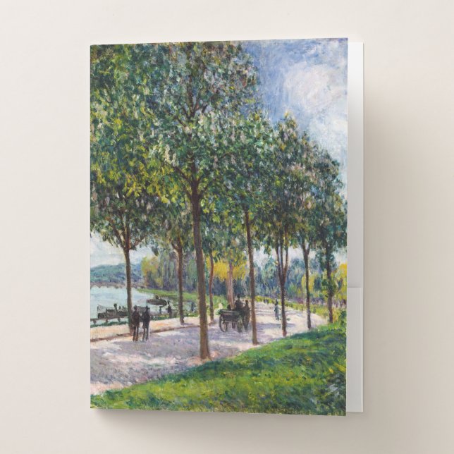 Alfred Sisley - Allee of Chestnut Trees Pocket Folder (Front)