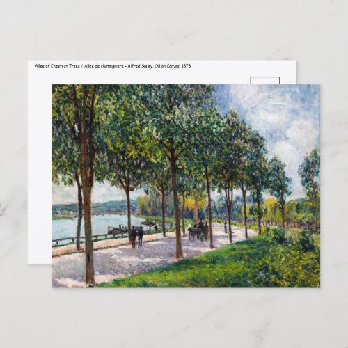 Alfred Sisley _ Allee of Chestnut Trees Postcard