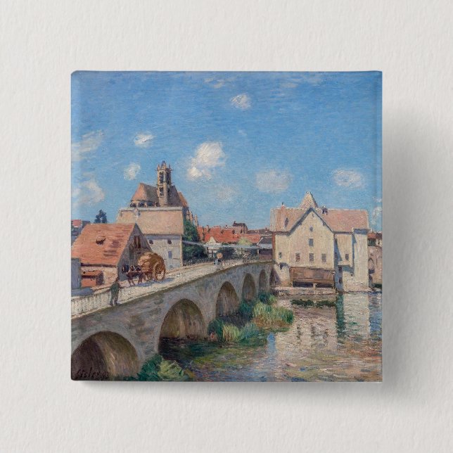 Alfred Sisley artwork - Le Pont de Moret Button (Front)