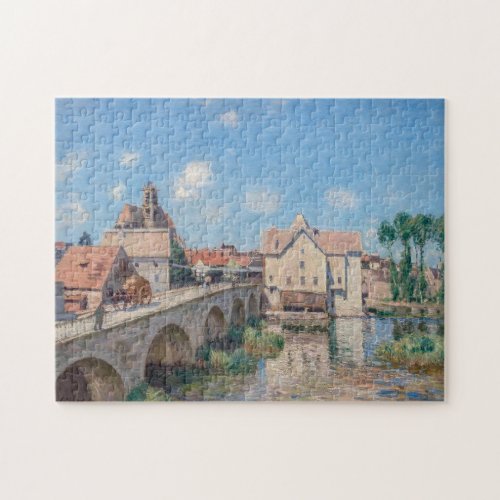 Alfred Sisley artwork _ Le Pont de Moret Jigsaw Puzzle