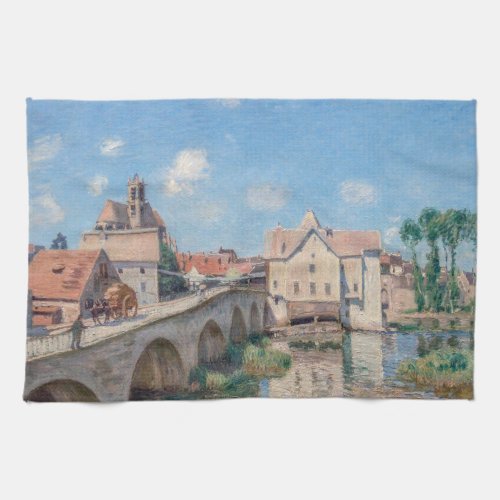 Alfred Sisley artwork _ Le Pont de Moret Kitchen Towel