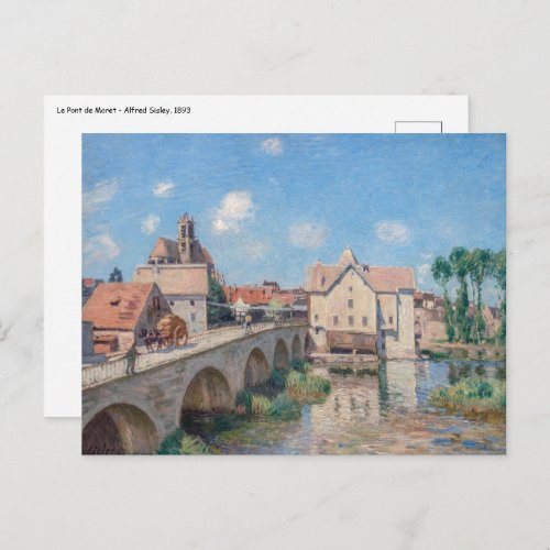 Alfred Sisley artwork _ Le Pont de Moret Postcard