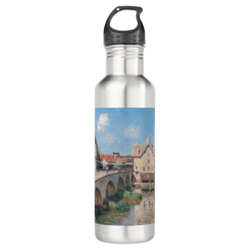 Alfred Sisley artwork _ Le Pont de Moret Stainless Steel Water Bottle