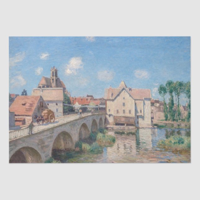 Alfred Sisley artwork - Le Pont de Moret Tissue Paper (Front)