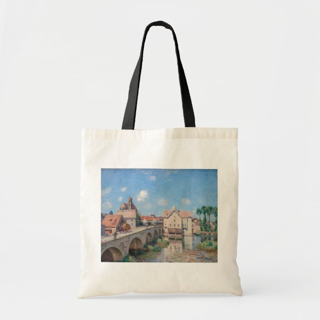Alfred Sisley artwork - Le Pont de Moret Tote Bag (Front)