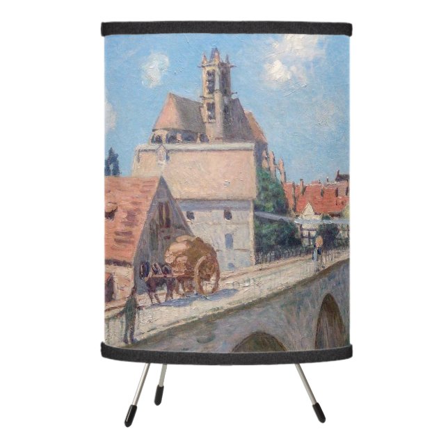 Alfred Sisley artwork - Le Pont de Moret Tripod Lamp (Left)